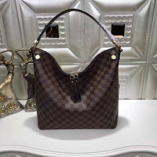 Louis Vuitton Lona Damier Ebene DOUMO HOBO N41861