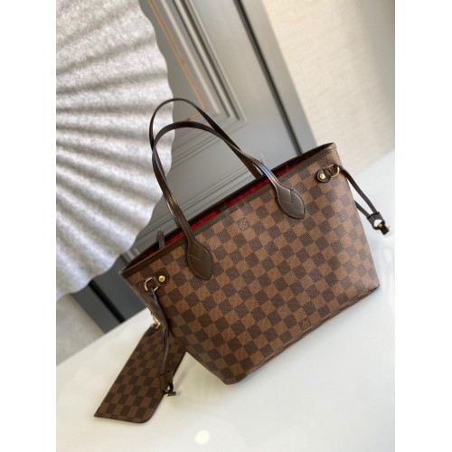 Lona Louis Vuitton Damier Ebene Neverfull Pequeño N41359