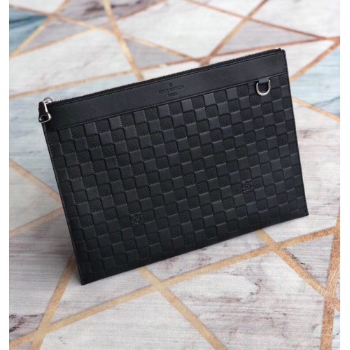 Louis Vuitton Lona Damier Graphite DISCOVERY POCHETTE N41696 Negro