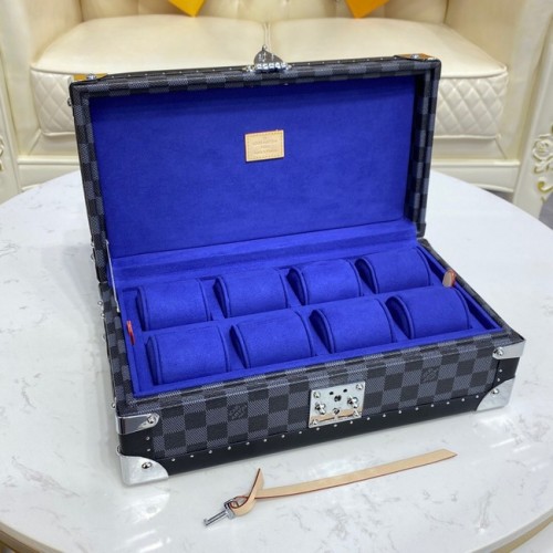 Louis Vuitton Damier Graphite canvas 8 CAJA DE RELOJ M47641 azul