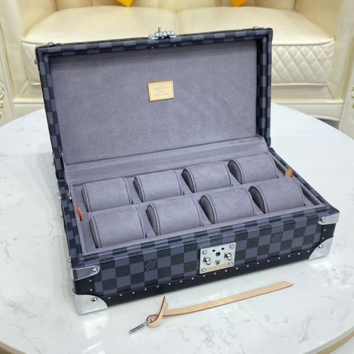 Louis Vuitton Damier Graphite canvas 8 CAJA DE RELOJ M47641 gris