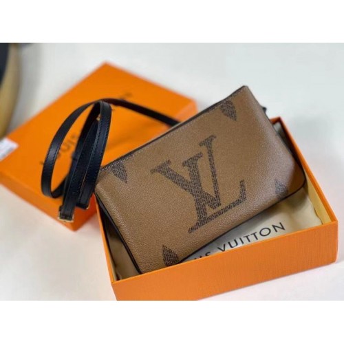 Louis Vuitton Bolso Pochette con Doble Cremallera M69203 Marrón