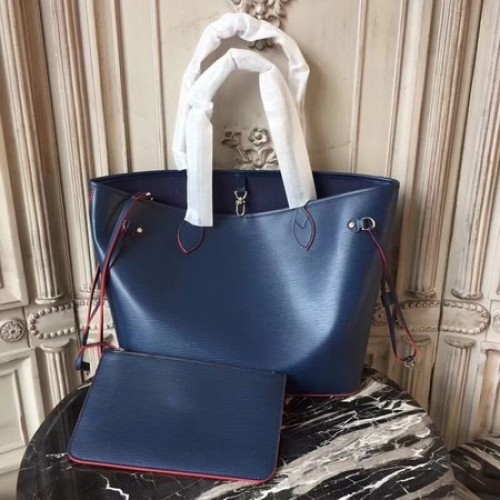 Bolso tote de cuero EPI de Louis Vuitton 54185 Azul