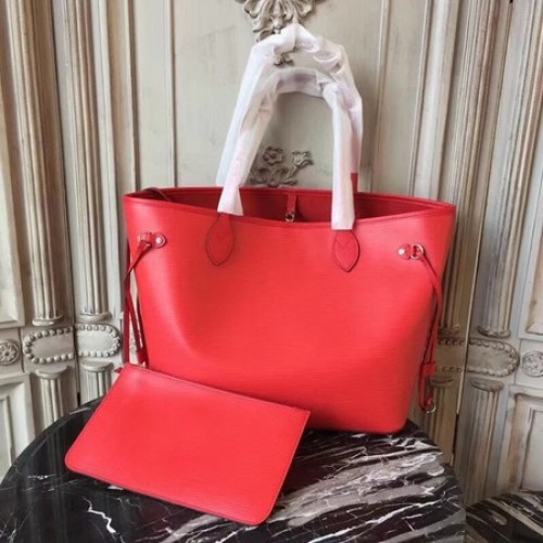 Bolso tote de cuero Louis Vuitton EPI 54185 Rojo