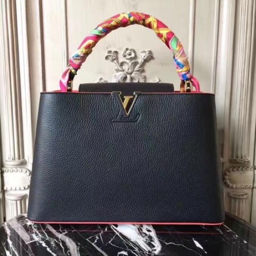 Bolsos Louis Vuitton Elegant Capucines MM M41813 Negro