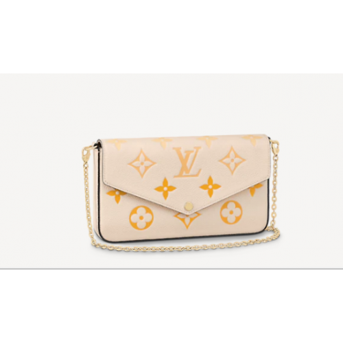 Louis Vuitton FELICIE POCHETTE M80498 Crema Azafrán