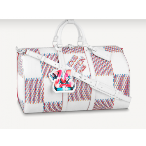 Louis Vuitton KEEPALL 50B M20563 Blanco