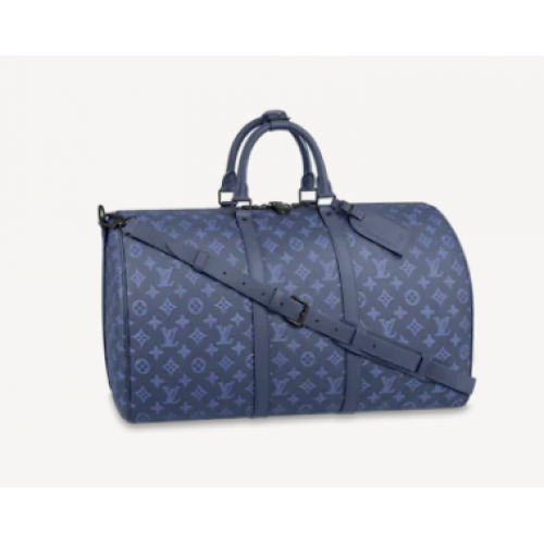 Louis Vuitton KEEPALL BANDOULIERE 50 M45731 Azul marino