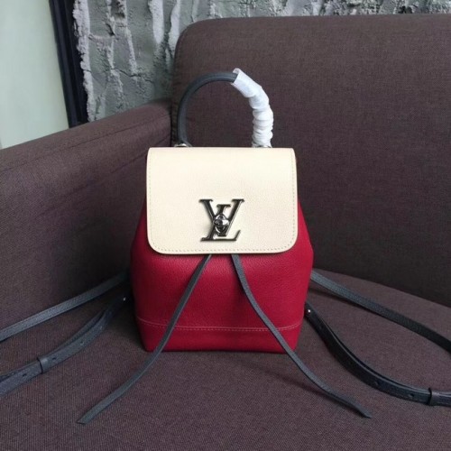 Louis Vuitton MOCHILA LOCKME M52733 Lie De Vin Etain Creme
