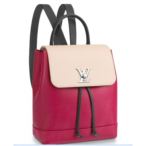 Louis Vuitton MOCHILA LOCKME M52734 Lie De Vin Etain Creme