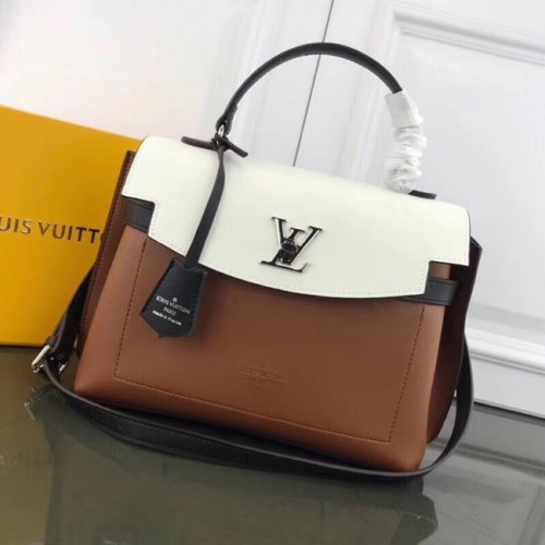 Louis Vuitton LOCKME EVER M51395 marrón y blanco