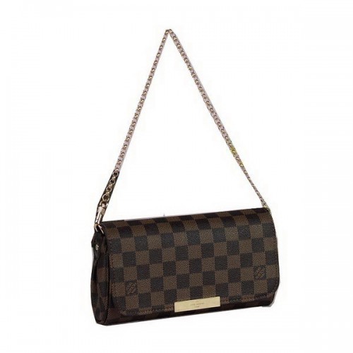 Louis Vuitton N41276 Damier Ebene Lienzo Favorito PM Bolso de hombro
