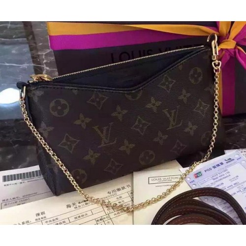 Louis Vuitton M41638 Bolso de mano PALLAS de lona con monograma negro