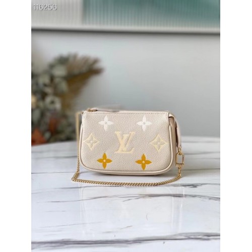 Louis Vuitton MINI POCHETTE ACCESORIOS M80501 Crema Azafrán
