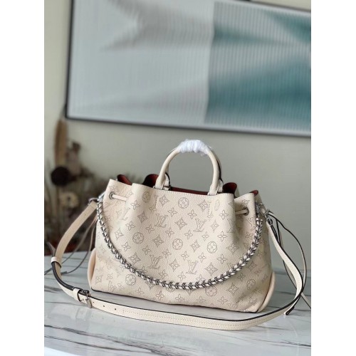 Bolso tote Louis Vuitton Mahina Leather Bella M59203 Beige
