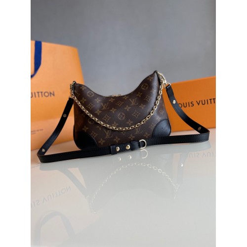 Louis Vuitton Monogram Canvas Boulogne Cuero original M45831 Negro