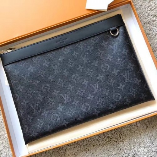 Bolso de mano Louis Vuitton Monogram Canvas POCHETTE APOLLO 61692 negro
