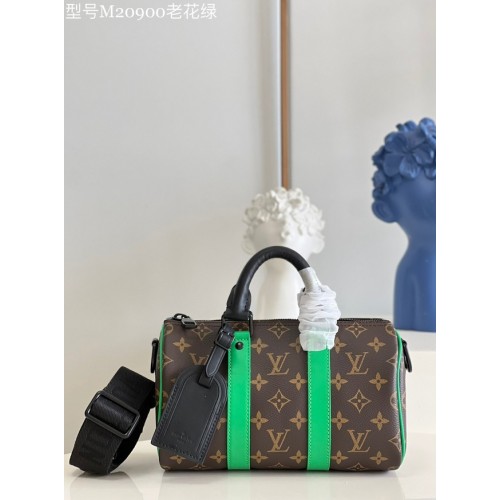 Lona Monogram de Louis Vuitton KEEPALL BANDOULIERE 25 M20900 verde