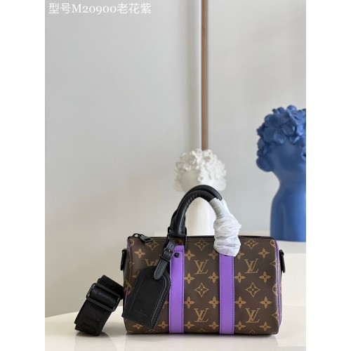 Lona Monogram de Louis Vuitton KEEPALL BANDOULIERE 25 M20900 violeta