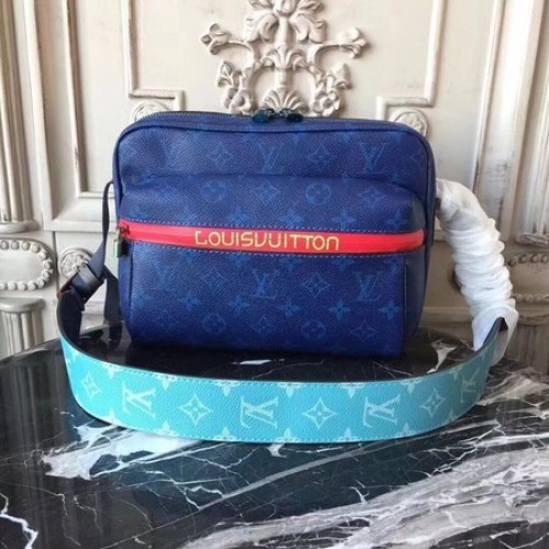 Louis Vuitton Monogram Canvas MESSNGER Bolsa 43845 Azul