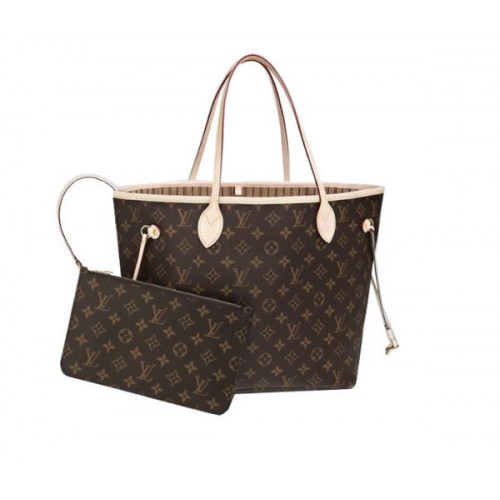 Lona Monogram de Louis Vuitton Neverfull MM M40995 Beige