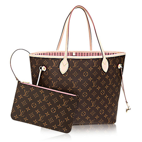Louis Vuitton Monogram Canvas Neverfull MM M50366 Bailarina rosa