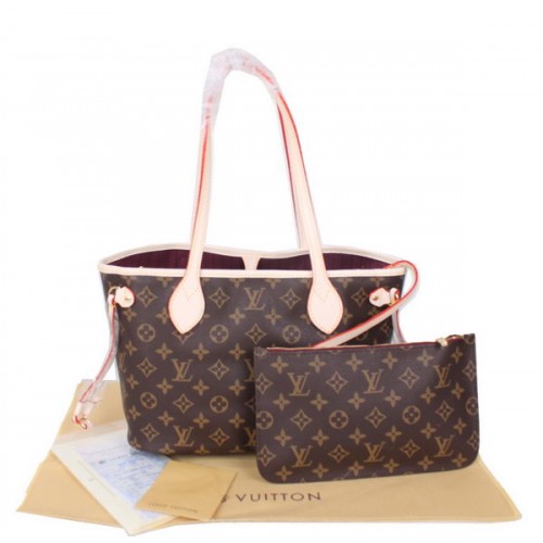Lona Monogram de Louis Vuitton Neverfull PM M41001 Fucsia