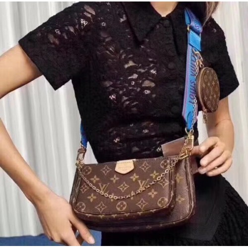 Louis Vuitton Monogram Canvas Cuero original M44823 azul