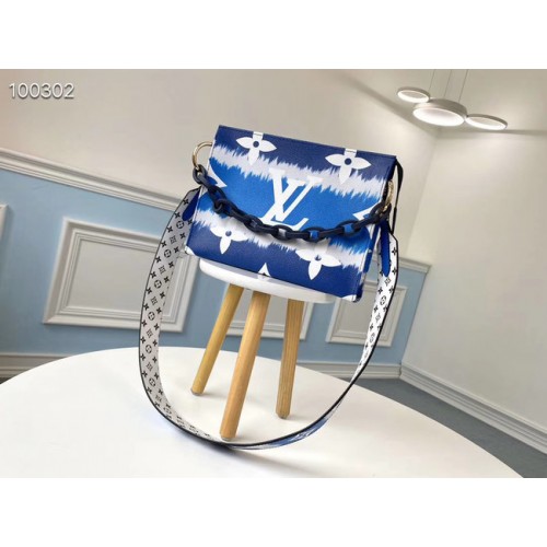 Louis Vuitton Monogram Canvas Cuero original M68137 azul