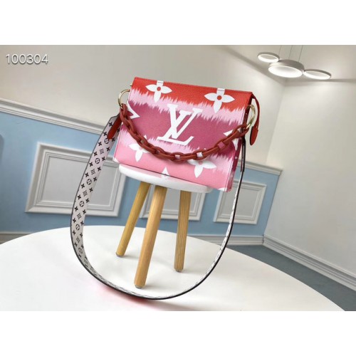 Louis Vuitton Monogram Canvas Cuero original M68137 rojo