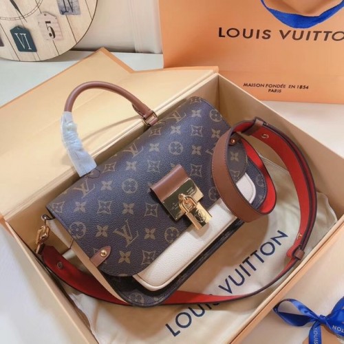 Louis Vuitton Monogram Canvas Cuero original VAUGIRARD M44354 crema