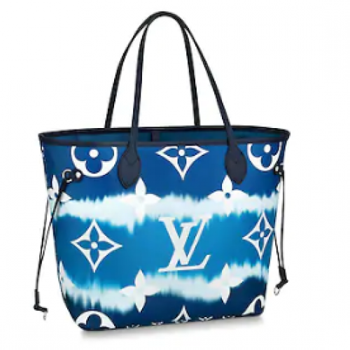 Lona Monogram Louis Vuitton Original NEVERFULL M45128 azul