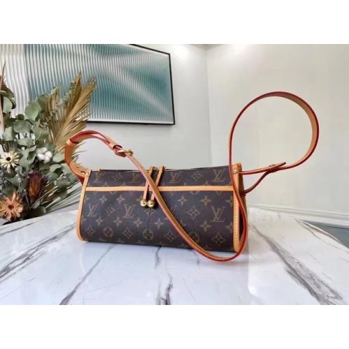 Louis Vuitton Monogram Canvas PALLAS Clutch Cuero Original M40008
