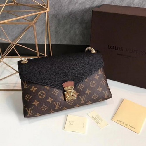 Louis Vuitton Monogram Canvas Pallas Cadena Cerise M41201 Negro