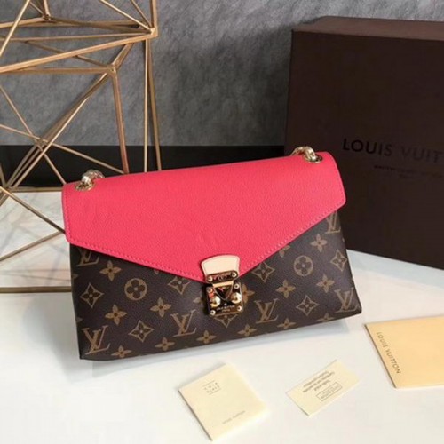Louis Vuitton Monogram Canvas Pallas Chain Cerise M41201 Rojo claro