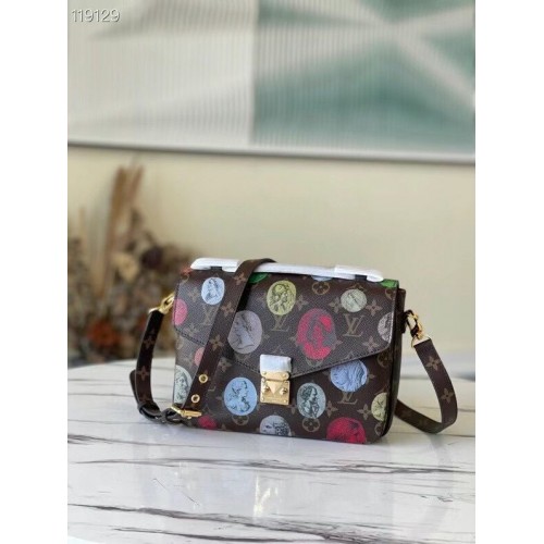 Louis Vuitton Monogram Canvas Pochette Metis Cuero original M40780 Insignia