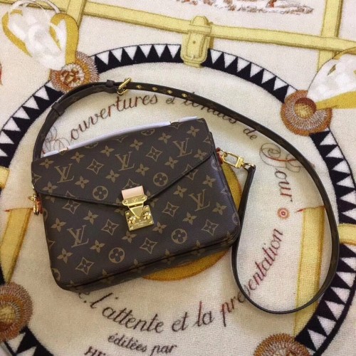 Louis Vuitton Monogram Canvas Pochette Metis Cuero original M40780