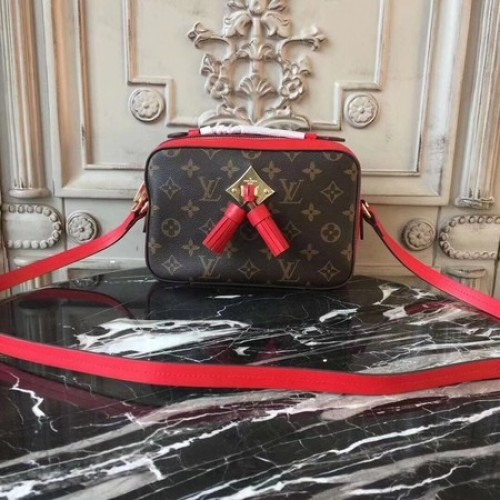 Bolso de hombro de lona con monograma de Louis Vuitton 44258 Rojo