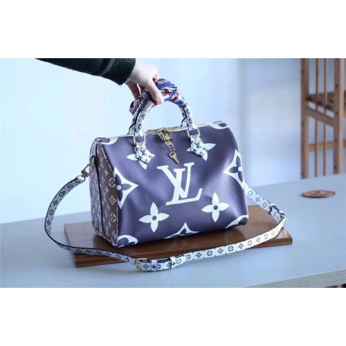 Louis Vuitton Monogram Canvas Speedy 30 M40391 azul oscuro
