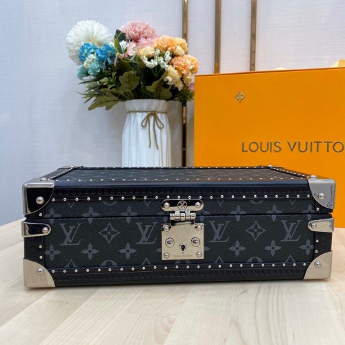 Caja de relojes Louis Vuitton Monogram Canvas 40664 Negro