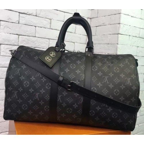 Lona Louis Vuitton Monogram Eclipse KEEPALL 45 BANDOULIERE N40569