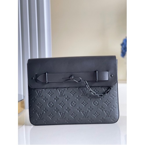 Louis Vuitton Monogram Eclipse POCHETTE Steamer M80140 Negro