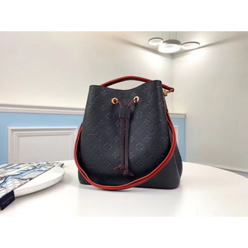 Louis Vuitton Monogram Empreinte Neonoe Cuero original M45256 Azul marino