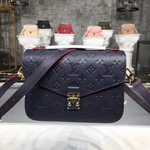 Louis Vuitton Monogram Empreinte POCHETTE METIS M44071 Azul marino