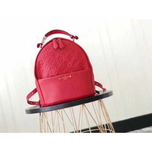 Louis Vuitton Monogram Empreinte MOCHILA SORBONNE M44019 Rojo