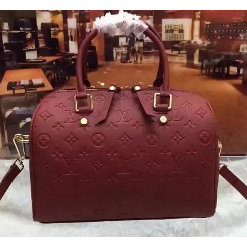 Bolso Louis Vuitton Monogram Empreinte Speedy 30 M40762 Borgoña