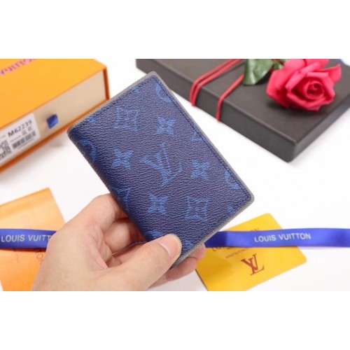 Louis Vuitton Monogram Ink Card Monedero 62219 azul