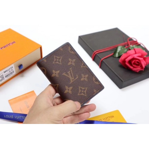 Louis Vuitton Monogram Ink Card Monedero 62219 marrón