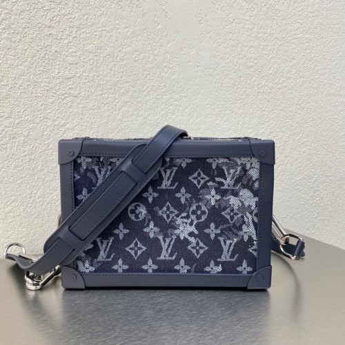 Louis Vuitton Monogram Cuero original M57283 Azul marino
