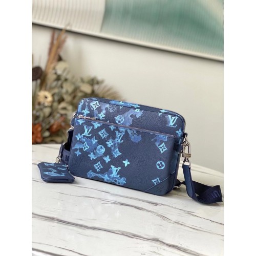 Louis Vuitton Monogram Original Leather Trio POCHETTE METIS Bolso M57840 Azul marino